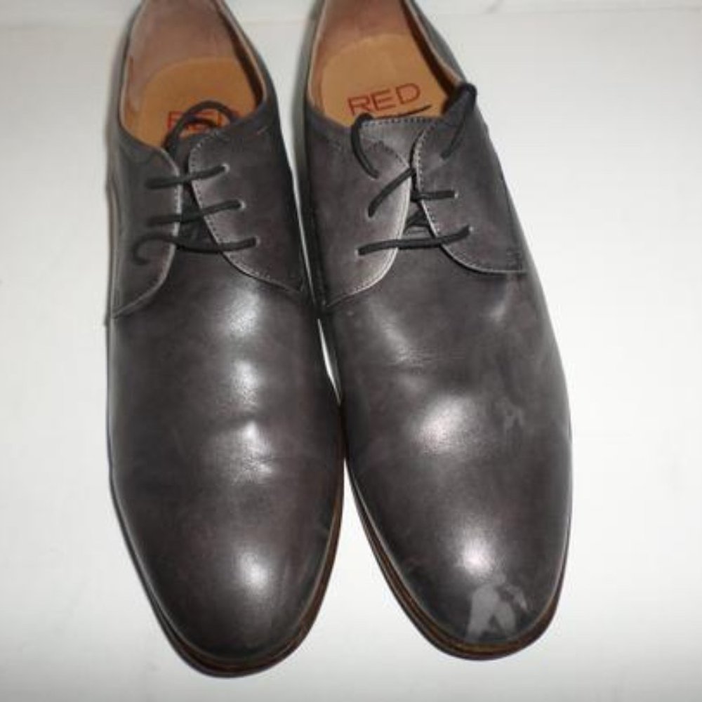 SAKS RED Grey Mens' Leather Shoes
